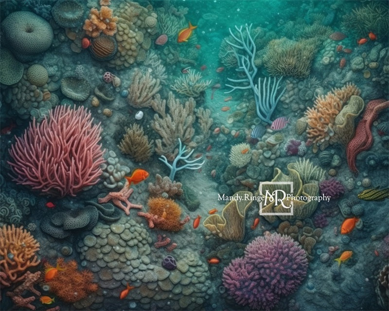 Kate Summer Underwater Ocean Reef Rubber Floor Mat designed by Mandy Ringe Photography