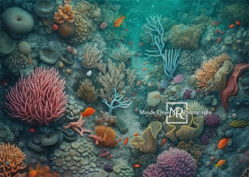 Kate Summer Underwater Ocean Reef Rubber Floor Mat designed by Mandy Ringe Photography