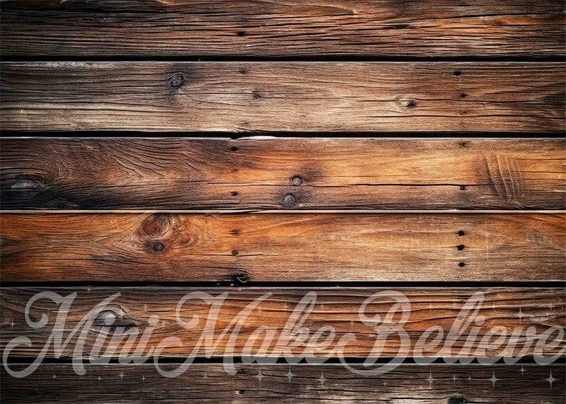 Kate Brown Distressed Ultra Large Slat Barn Wood Rubber Floor Mat designed by Mini MakeBelieve