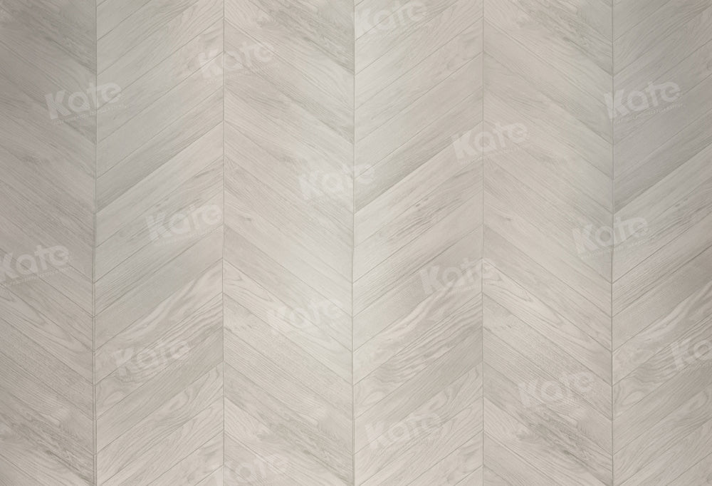 Kate Wooden Herringbone Stripes Rubber Floor Mat