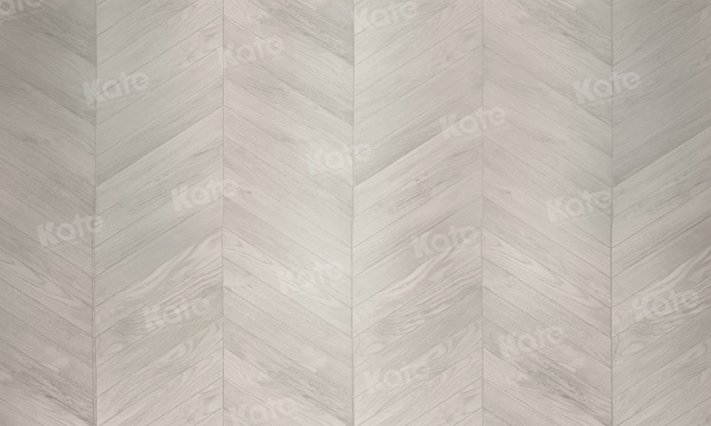 Kate Wooden Herringbone Stripes Rubber Floor Mat