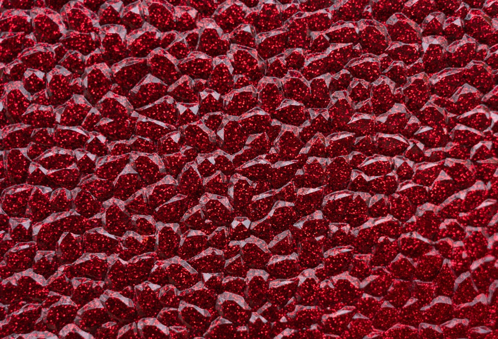 Kate Red Glitter Cobblestone Floor Backdrop Designed by Mini MakeBelieve