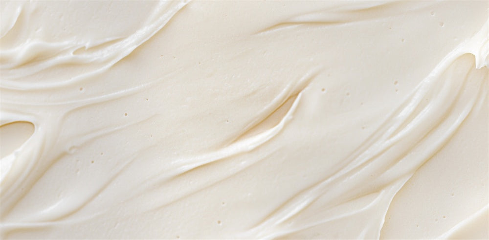 Kate Abstract White Cream Rubber Floor Mat Designed by Mini MakeBelieve