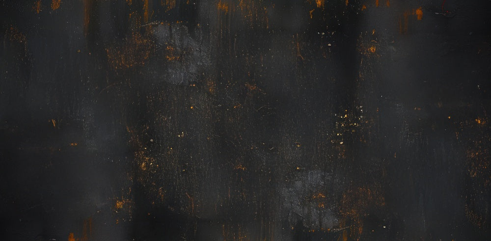 Kate Abstract Black Painted Rubber Floor Mat Designed by Mini MakeBelieve