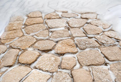 Kate Winter Cobblestone Snow Rubber Floor Mat