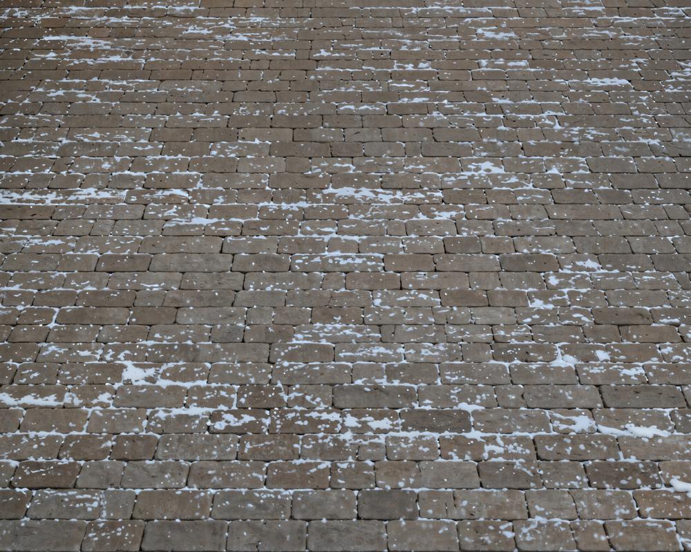 Kate Winter Dark Gray Snowy Brick Road Rubber Floor Mat