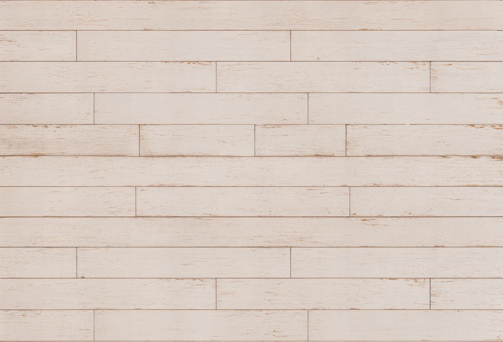 Kate Beige Vintage Wood Rubber Floor Mat