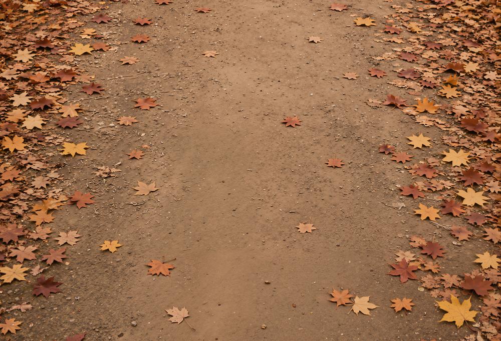 Kate Fall Maple Leaves Path Rubber Floor Mat