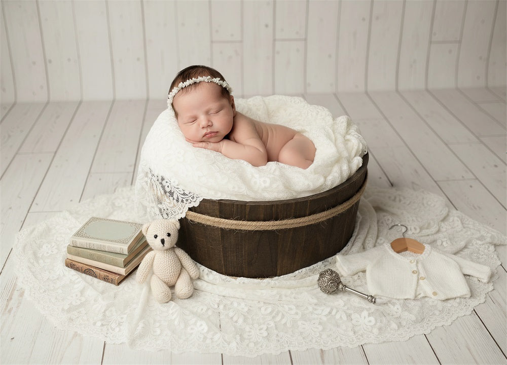 Kate Wooden Tub Newborn Photography Props