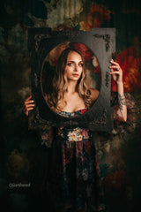 Kate Fine Art Retro Floral Printed Backdrop for Maternity Photography