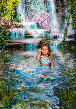 Kate Mermaid Water Summer Printed Backdrop