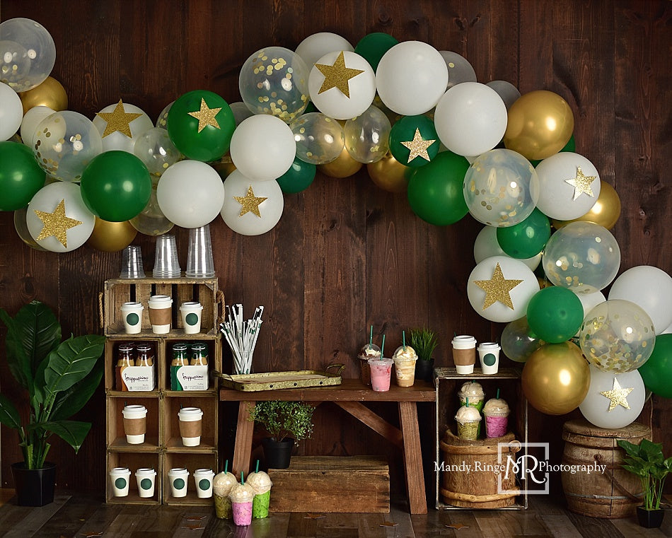 Kate Coffee Shop Backdrop Designed by Mandy Ringe Photography (only ship to Canada)