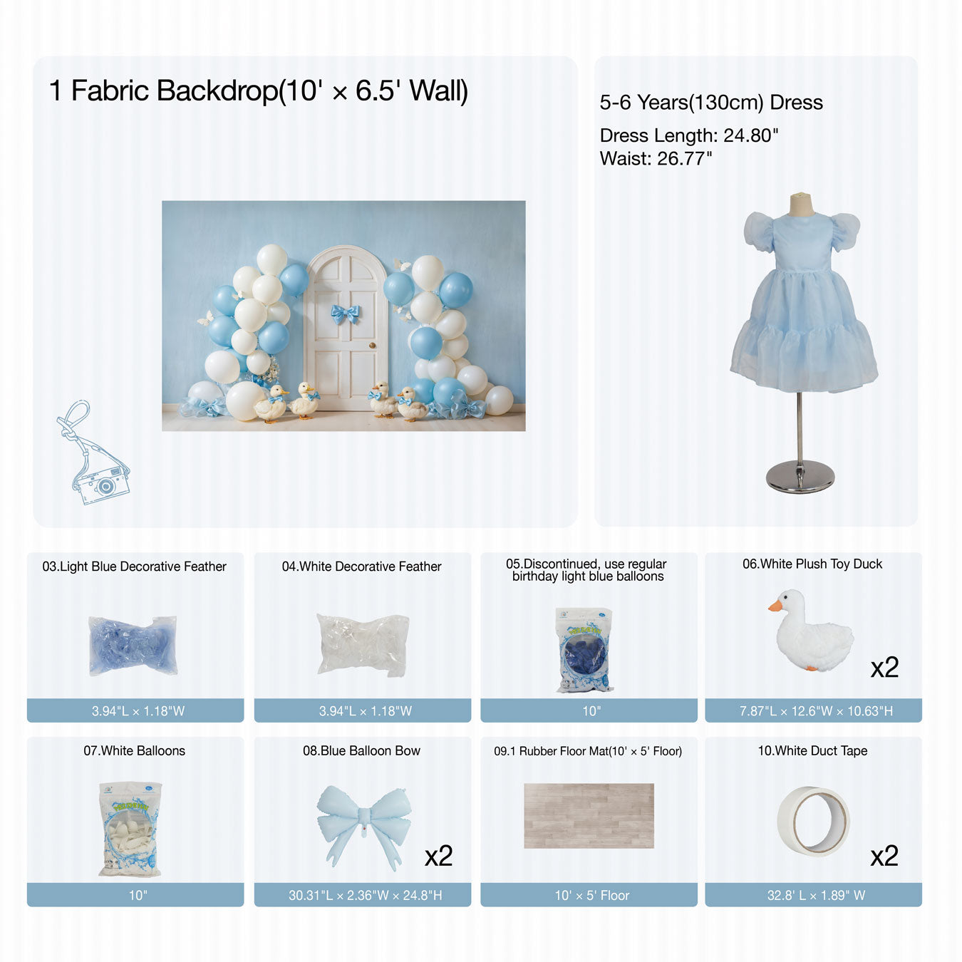 RTS Kate Cake Smash Birthday Balloon Duck Photo Kit Photography Backdrops&Props Themed Bundle