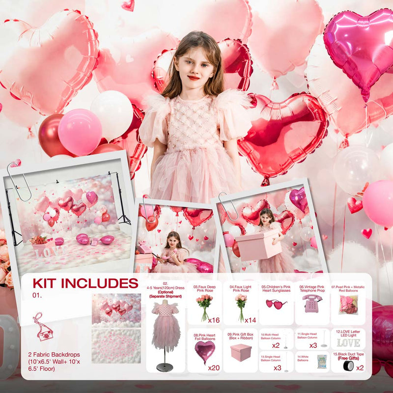 Kate Valentine's Day Balloons Photo Kit Photography Backdrops&Props Themed Bundle