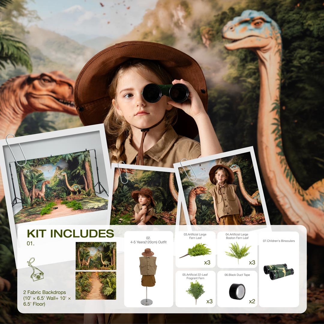 Kate Jungle Dinosaur Explorer Photo Kit Photography Backdrops&Props Th