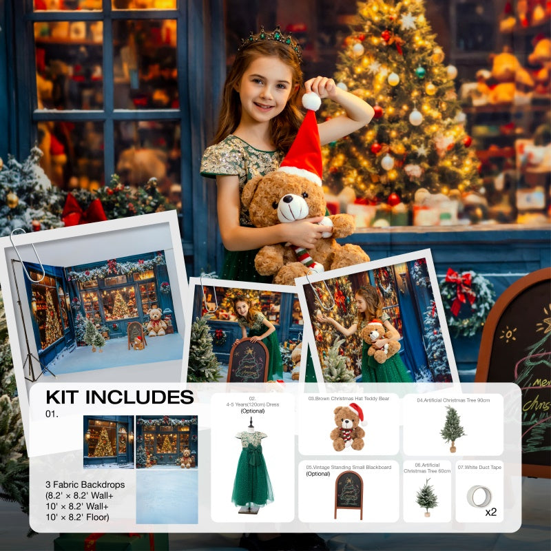 RTS Kate Christmas Shop Roomset Photo Kit Photography Backdrops&Props Themed Bundle