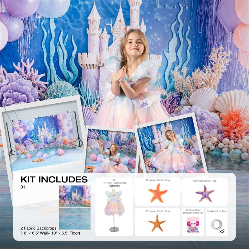 RTS Kate Balloon Mermaid Photo Kit Photography Backdrops&Props Themed Bundle