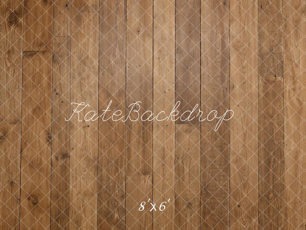 Kate Brown Wood Plank Floor Printed Backdrop Designed by Emetselch