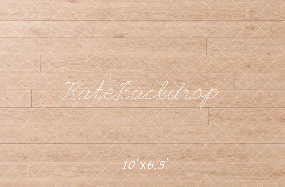 Kate Light Wood Floor Printed Backdrop Designed by Kate Image