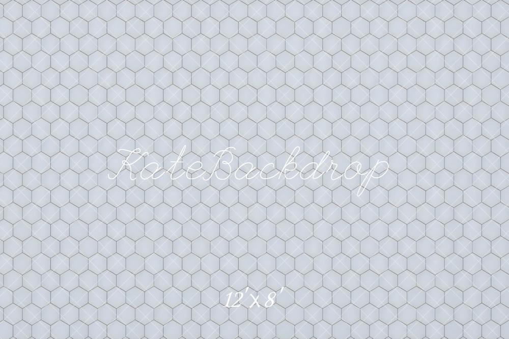 Kate Gray Hexagon Pattern Floor Backdrop Designed by Mini MakeBelieve