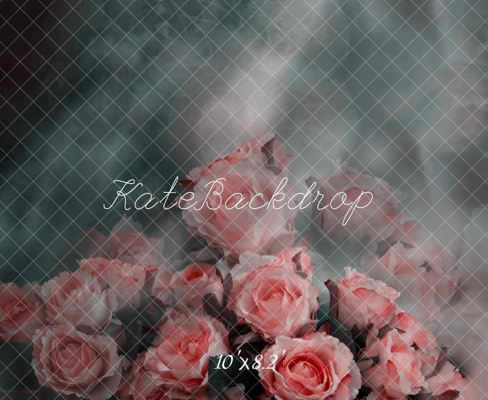 Kate Fine Art Pink Roses Bokeh Backdrop Designed by Fantasyphotoart