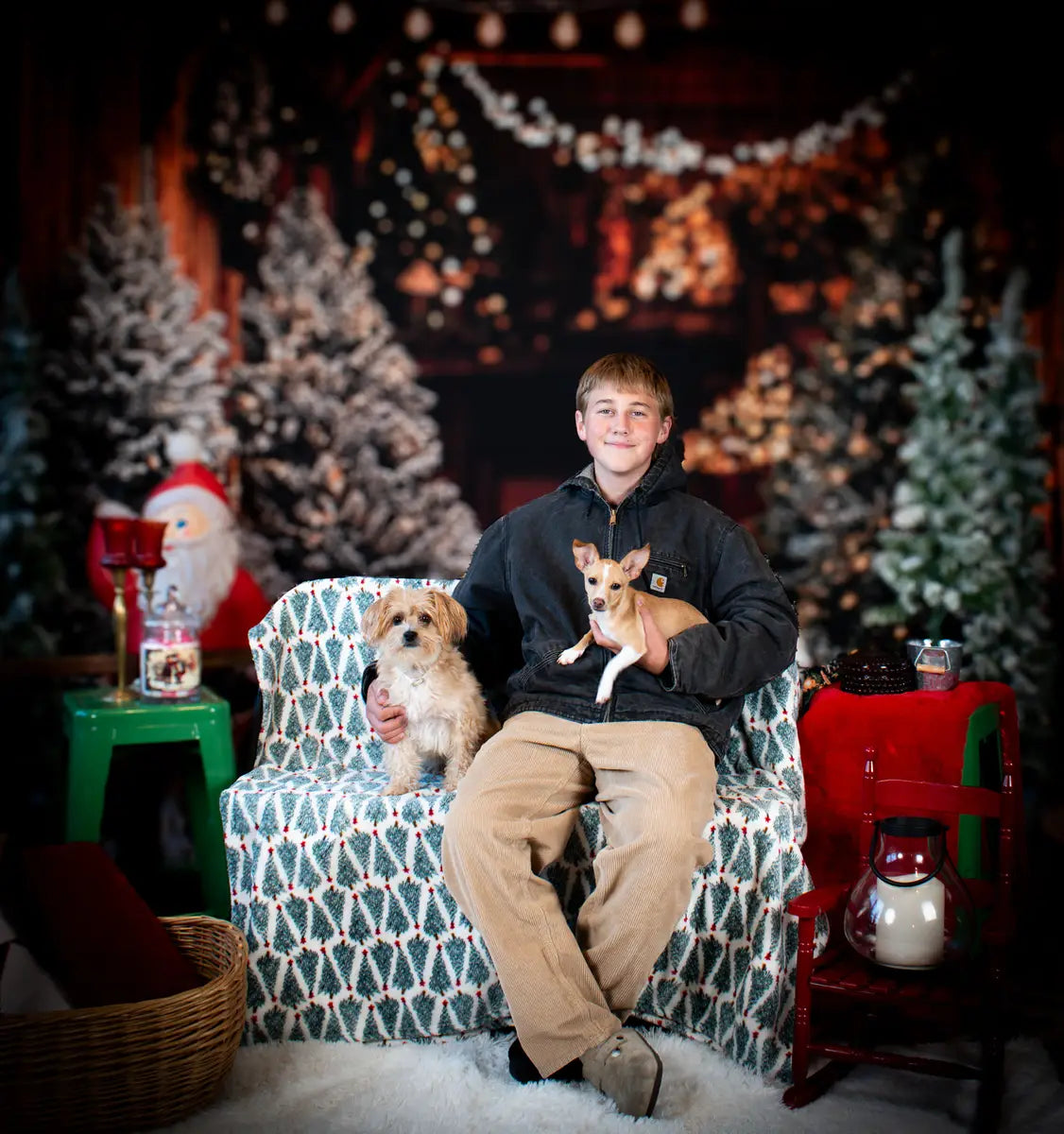 Kate Christmas Trees Shop Lights Backdrop Designed by Emetselch