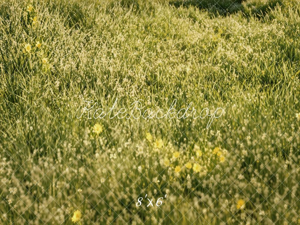 Kate Green Grass Meadow Printed Backdrop Designed by Emetselch