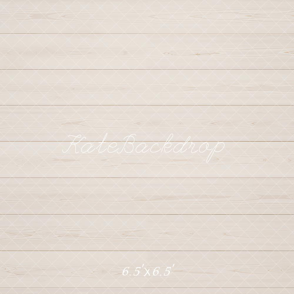 Kate Beige Wood Plank Floor Printed Backdrop Designed by Kate Image