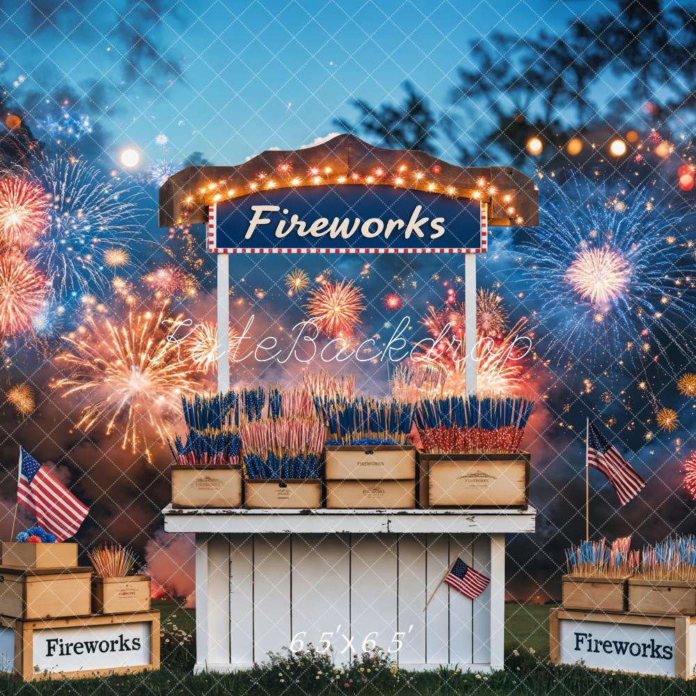 Independence Day Vuurwerkstand Viering Foto Achtergrond Designed by Emetselch