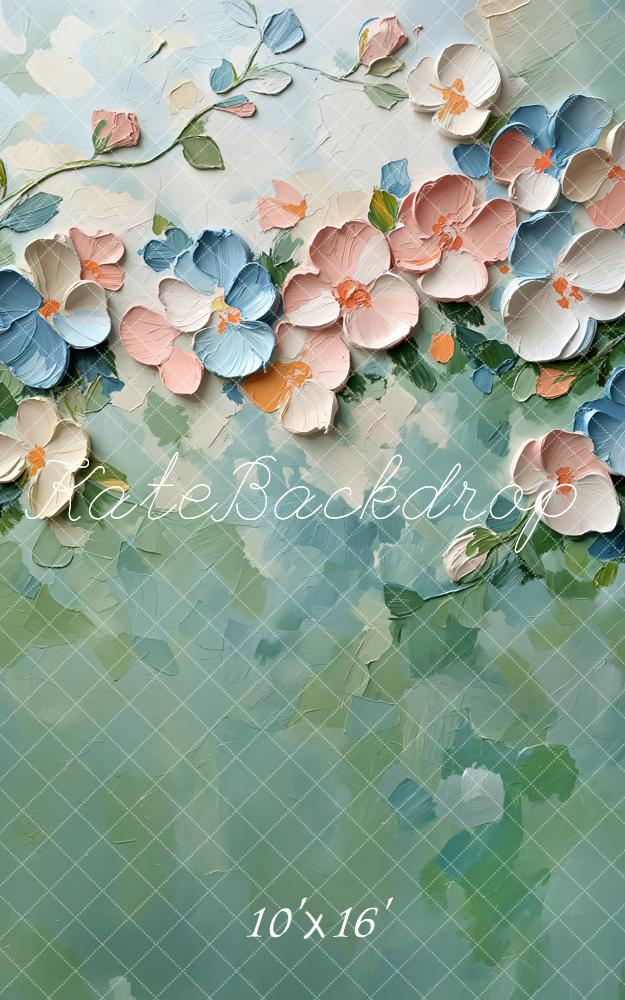 Paint Floral Pastel Abstract Texture Foto Achtergrond Designed by Emetselch