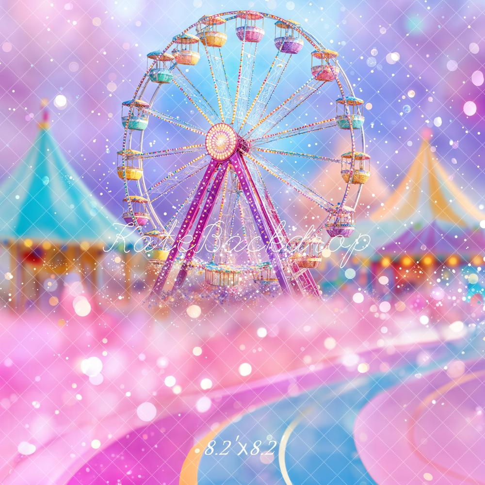 Parque de Diversiones Carnaval Rueda de la Fortuna Fondo Rosa Designed by Emetselch