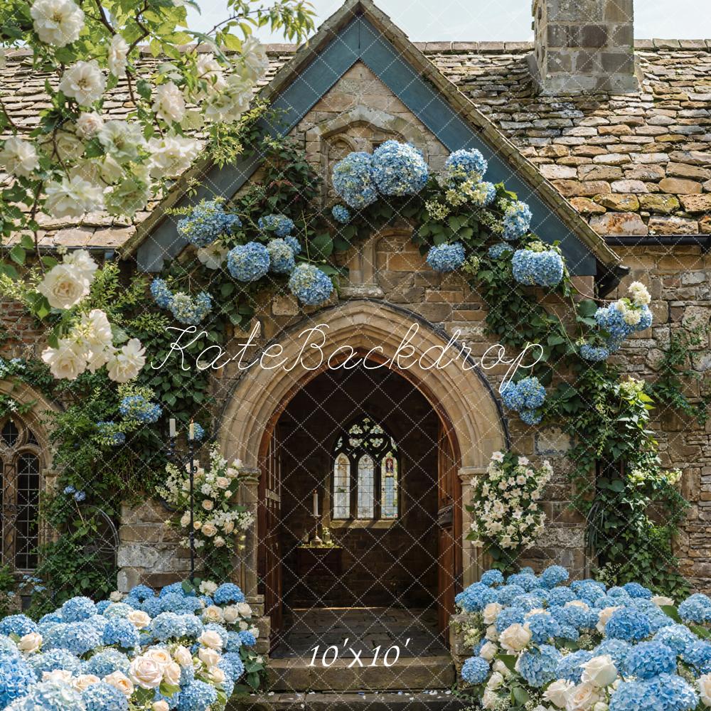 Arco Floreale Estivo di Bydrangeas Sfondo Casa Designed by Emetselch