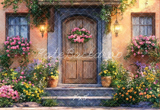 Kate Spring Floral Doorway Flowers Printed Backdrop Designed by Emetselch