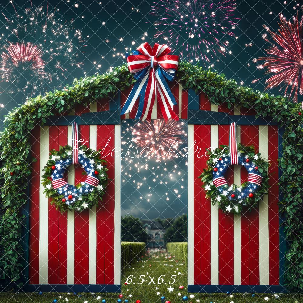 Kate Independence Day Patriotic Fireworks Gate Backdrop Designed by Mini MakeBelieve