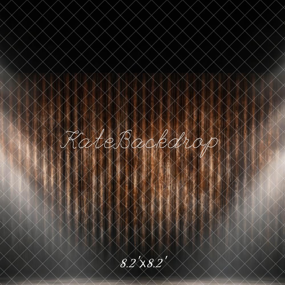 Kate Sports Stage Spotlights Brown Curtain Backdrop Designed by Mini MakeBelieve