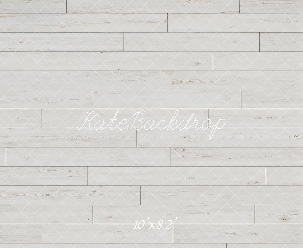 Kate White Wood Plank Floor Printed Backdrop Designed by Kate Image