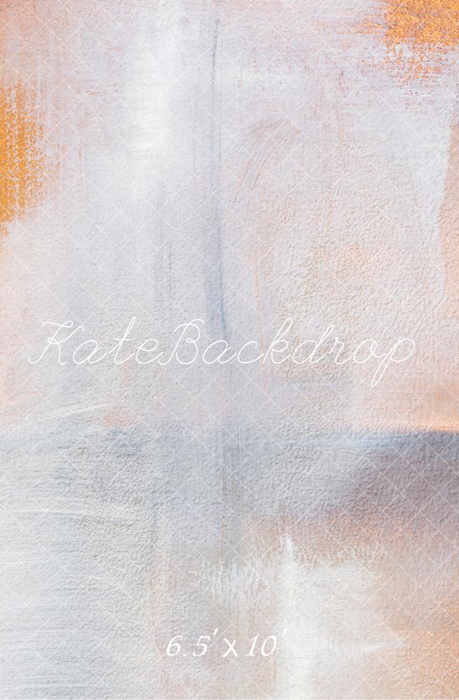 Kate Abstract Texture Pastel Orange Gray Printed Portrait Headshot Backdrop Designed by Fantasyphotoart