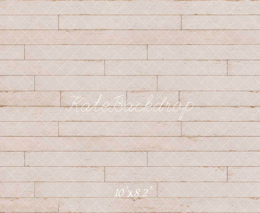 Kate White Retro Planks Floor Printed Backdrop Designed by Emetselch