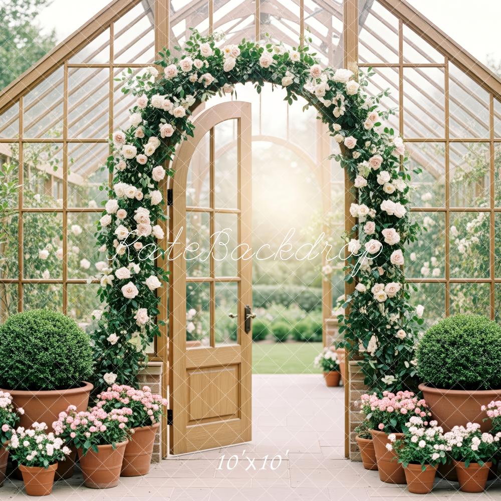 Kate Flower Arch Greenhouse Potted Plants Backdrop Designed by Patty Roberts