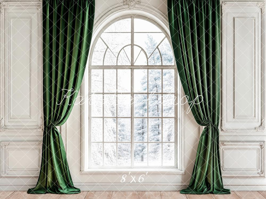 Elegant Winter Window Scene Backdrop