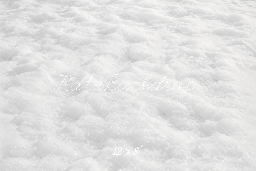 Kate White Snowy Ground Texture Printed Backdrop Designed by Kate Image
