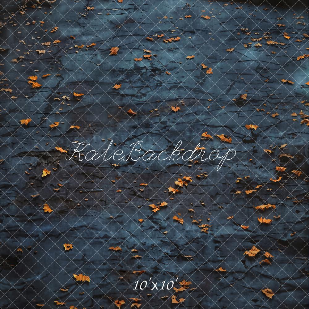 Kate Fall Night Leaves Dark Floor Backdrop Designed by Emetselch