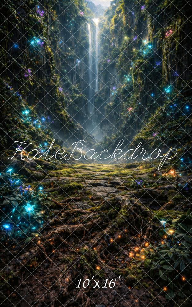 Kate Sweep Fairy Fantasy Forest Waterfall Printed Backdrop Designed by Vertigo Productions