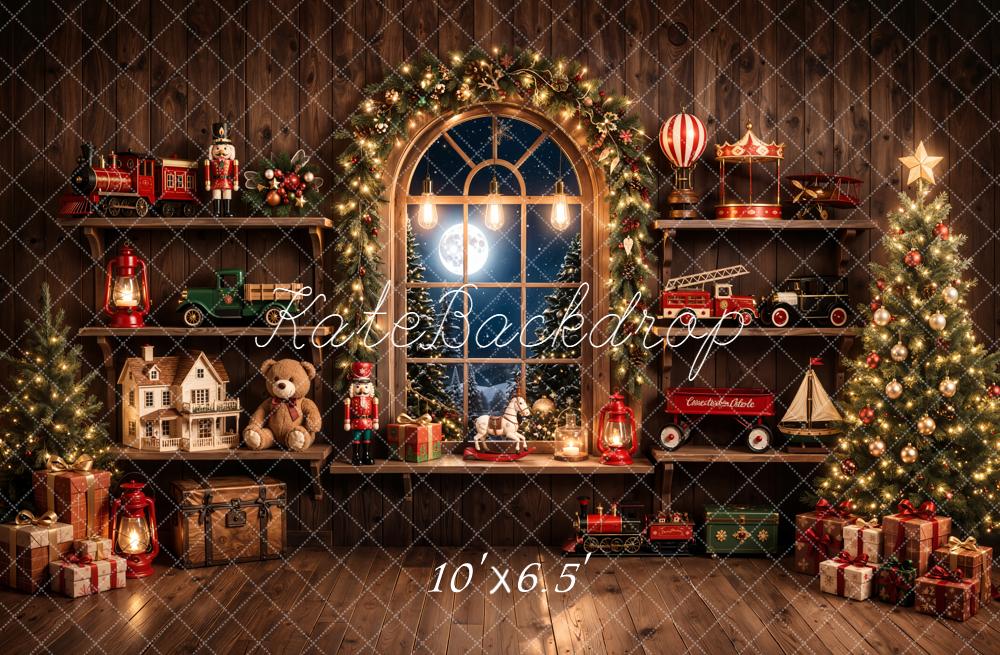 Kate Christmas Window Garland Toys Christmas Tree Printed Backdrop Designed by Emetselch
