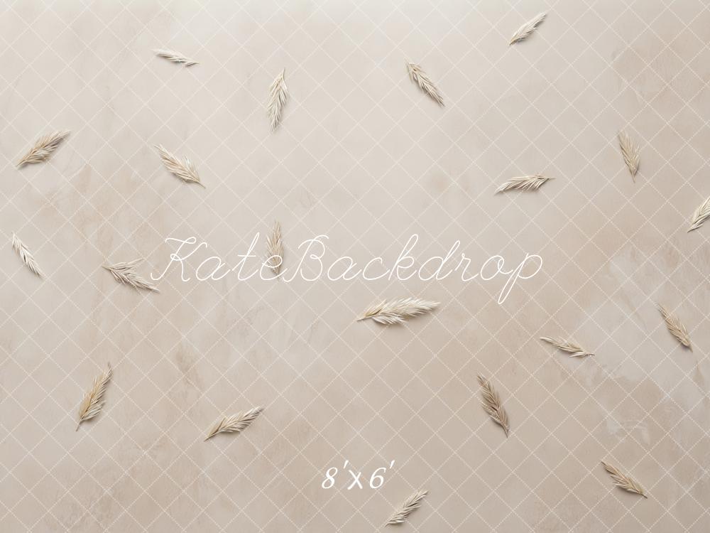 Kate Beige Diamond Grid Dried Wheat Floor Backdrop Designed by Mini MakeBelieve