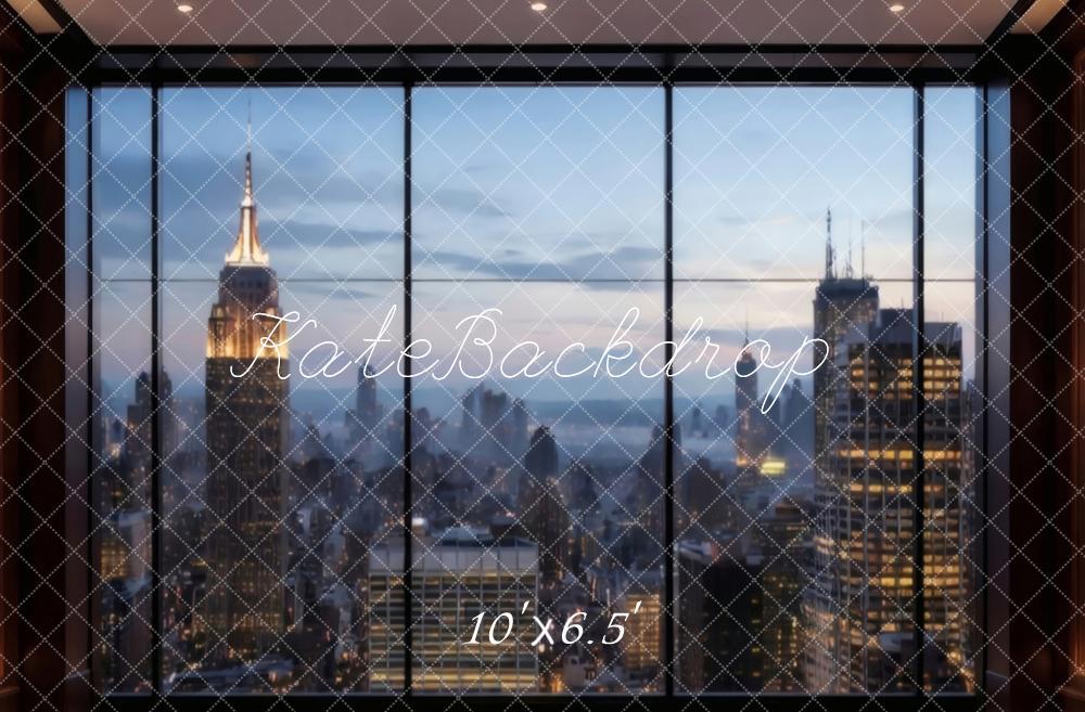 Kate City Skyline Window View Printed Backdrop Designed by Vertigo Productions