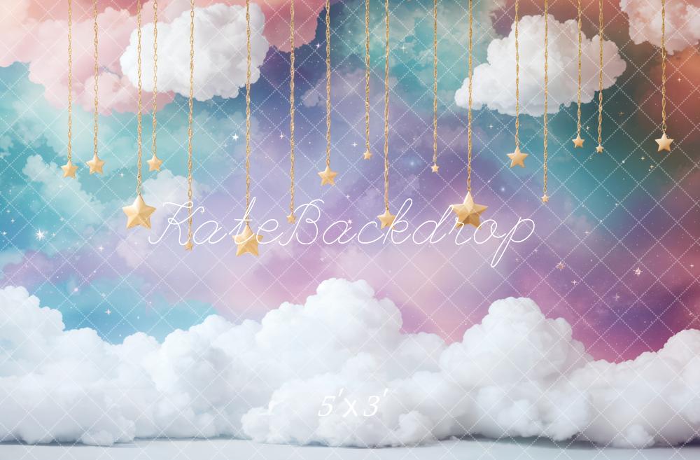 Kate Cake Smash Dreamy Clouds Starry Sky Backdrop Designed by Emetselch
