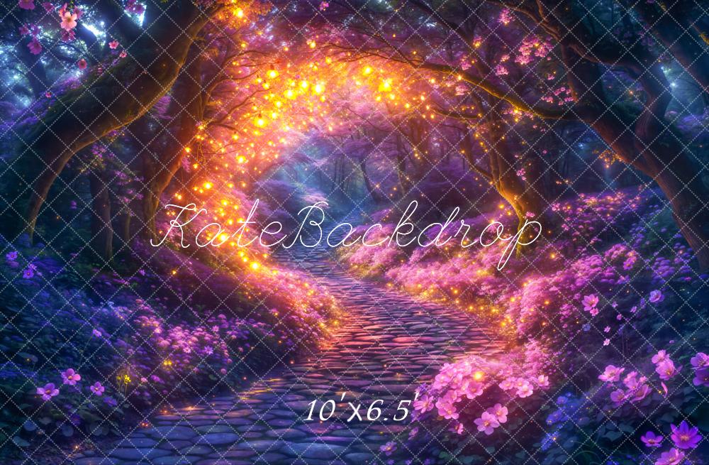 Kate Fairy Tale Fantasy Forest Lights Arch Backdrop Designed by Emetselch