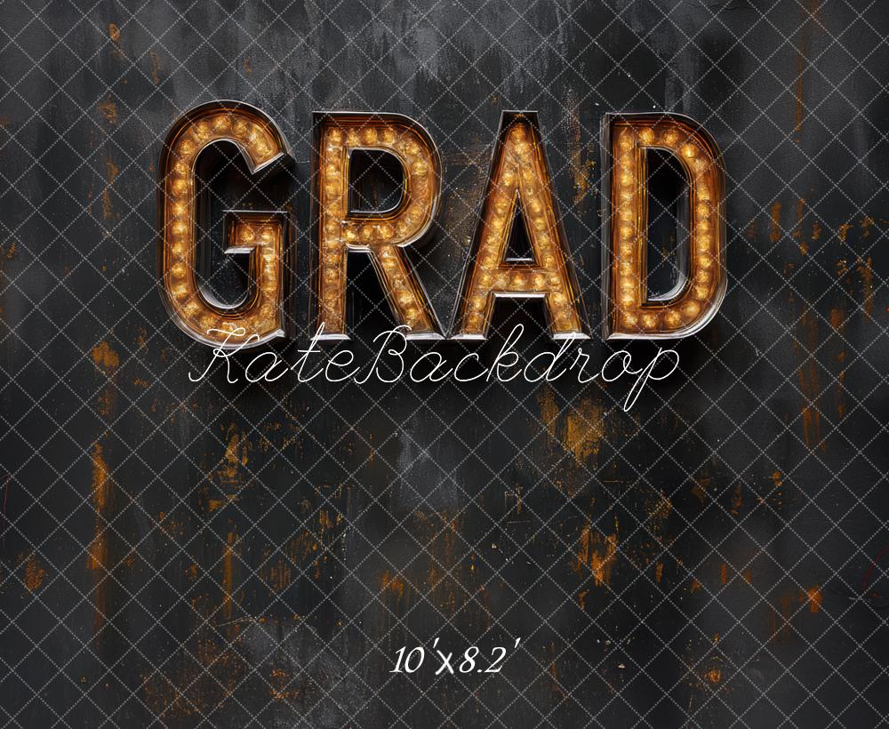 Kate Graduation Marquee Lights Black Backdrop Designed by Mini MakeBelieve