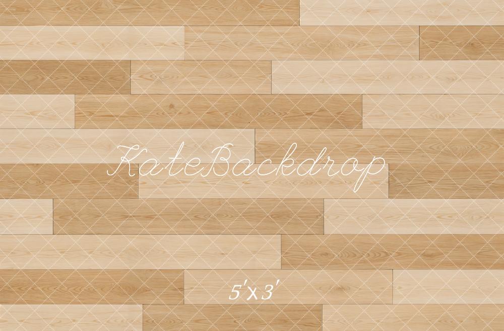 Kate Tan Wood Plank Floor Printed Backdrop Printed Backdrop Designed by Kate Image